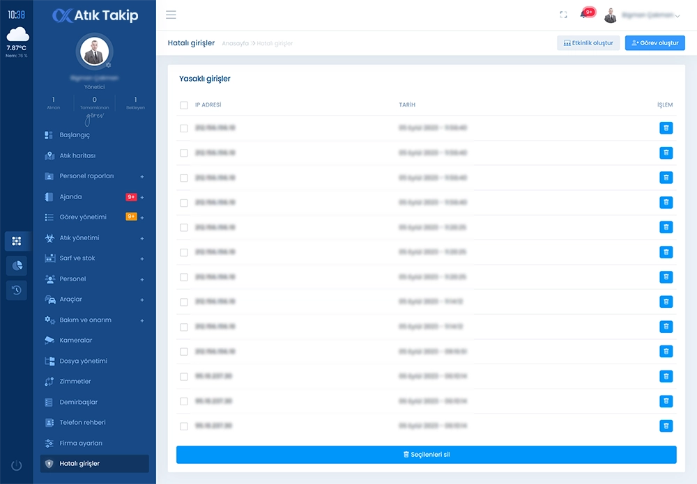Android ve iOS Uygulamalı Atık Takip Sistemi